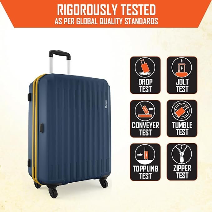 safari genius alley set of 3 (cabin+ medium + large) trolley bags hard case polypropylene, 4 wheels, 360 degree wheeling luggage, travel bag, suitcase for travel, trolley bags for travel, navy safari genius alley set of 3 (cabin+ medium + large) trolley bags hard case polypropylene, 4 wheels, 360 degree wheeling luggage, travel bag, suitcase for travel, trolley bags for travel, navy