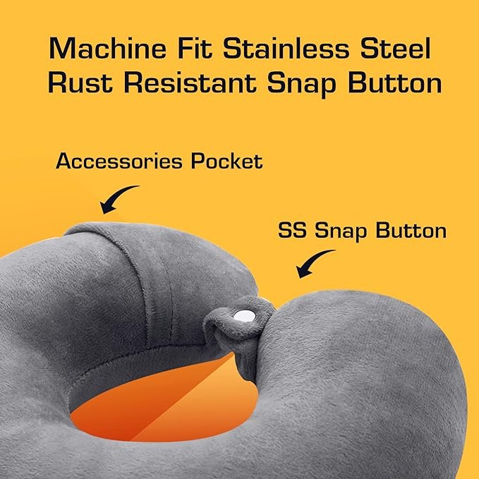 billebon premium neck pillow for travelling airplane travel pillow comfortable head rest neck holder pillow (grey) billebon premium neck pillow for travelling airplane travel pillow comfortable head rest neck holder pillow (grey)