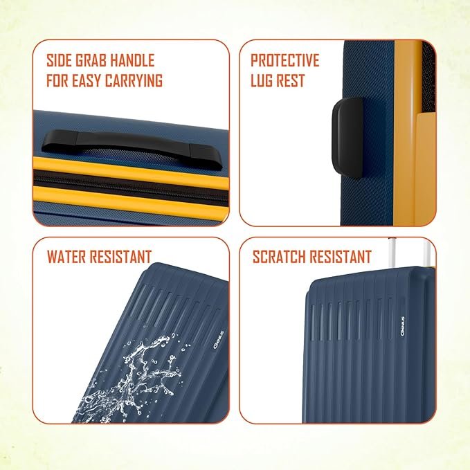 safari genius alley set of 3 (cabin+ medium + large) trolley bags hard case polypropylene, 4 wheels, 360 degree wheeling luggage, travel bag, suitcase for travel, trolley bags for travel, navy safari genius alley set of 3 (cabin+ medium + large) trolley bags hard case polypropylene, 4 wheels, 360 degree wheeling luggage, travel bag, suitcase for travel, trolley bags for travel, navy