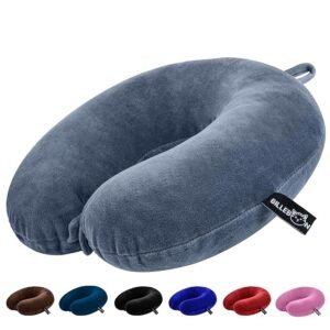 billebon premium neck pillow for travelling airplane travel pillow comfortable head rest neck holder pillow (grey)