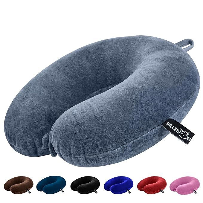 billebon premium neck pillow for travelling airplane travel pillow comfortable head rest neck holder pillow (grey) billebon premium neck pillow for travelling airplane travel pillow comfortable head rest neck holder pillow (grey)